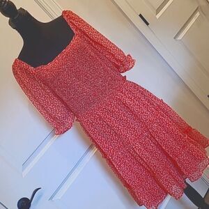 Hayden NWT sz 2X flouncey dress with tiered skirt, body fully lined